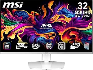 MSI MPG 321URXW QD-OLED Monitor de Gaming 4K UHD de 31.5", Panel OLED de Puntos