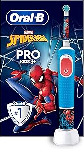 Oral-B Pro Kids Cepillo De Dientes Eléctrico, 1 Mango De Spider-Man De Marvel,