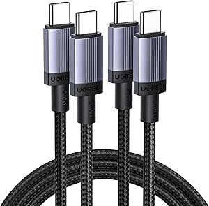 UGREEN 2Pack 1M Cable USB C 240W Carga Rápida PD 3.1, Type C Trenzado Nylon