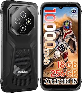 Blackview Fort1 Móvil irrompible Android 15, 256GB+18GB Móvil
