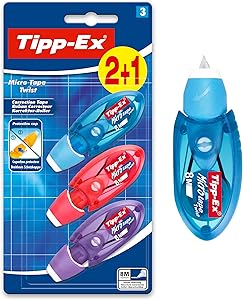BIC Tipp-Ex Cinta Correctora de Bolígrafos, Óptimo para Material Escolar, Micro