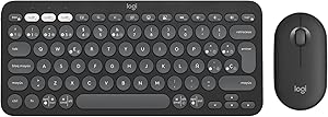 Logitech Pebble 2 Combo, teclado y ratón inalámbricos, discretos, portátiles,