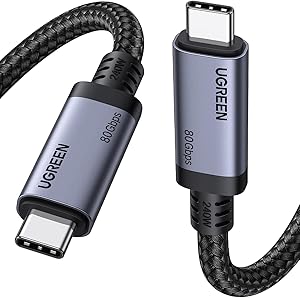 UGREEN Cable USB C Vídeo 16K@60Hz, USB4 Gen4 80Gbps, Soporta Carga Rápida PD