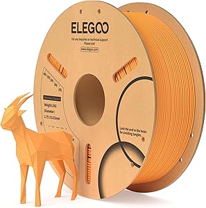 ELEGOO Filamento PLA 1.75 1KG Naranja, Filamento para Impresora 3D, Precisión