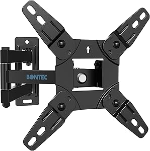 BONTEC Soporte TV Pared Inclinable y Giratorio de 13-42 Pulgadas Planos Curvos