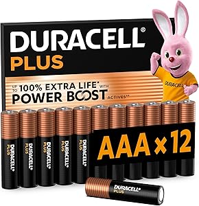 DURACELL Plus Pilas AAA – Pilas alcalinas 1,5 V–Hasta un 100 % de duración