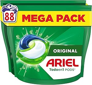 Ariel Todo En 1 PODS, Detergente Líquido Para Lavadora 88 Capsulas/Pastillas,