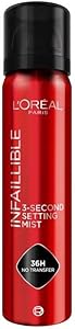 L'Oréal Paris Spray Fijador de Maquillaje Infaillible, Resistente al Agua, Se mantiene hasta 36h, 75 ml 1 L'Oréal Paris Spray Fijador de Maquillaje Infaillible, Resistente al Agua, Se mantiene hasta 36h, 75 ml