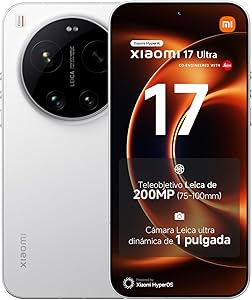XIAOMI 17 Ultra - Smartphone de 16+512GB, Teleobjetivo Leica de 200 MP (75-100 mm), Snapdragon 8 Elite Gen 5, HyperAI, 1 año de garantía Extra, Cargador no Incluido, Blanco (Versión ES) 1 XIAOMI 17 Ultra - Smartphone de 16+512GB, Teleobjetivo Leica de 200 MP (75-100 mm), Snapdragon 8 Elite Gen 5, HyperAI, 1 año de garantía Extra, Cargador no Incluido, Blanco (Versión ES)