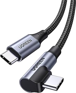 Cable USB C 240W 2M, Tipo C Carga Rápida PD3.1 90 Grados 1 Cable USB C 240W 2M, Tipo C Carga Rápida PD3.1 90 Grados