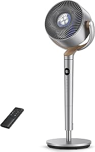 Dreo Ventilador de Pie Silencioso con Control Remoto - Alcance de 24 m, 23dB,
