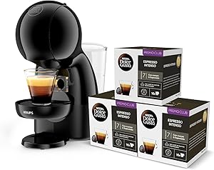 Krups Nescafé Dolce Gusto Piccolo XS, Cafetera de cápsulas de 15 bares, 0,8L capacidad, Espuma Cremosa y Calentamiento Rápido en 40s, Modo eco, Color negro, Incluye 3 packs de café, KP1A3BCAS 1 Krups Nescafé Dolce Gusto Piccolo XS, Cafetera de cápsulas de 15 bares, 0,8L capacidad, Espuma Cremosa y Calentamiento Rápido en 40s, Modo eco, Color negro, Incluye 3 packs de café, KP1A3BCAS