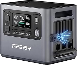 AFERIY 2800 W Estacion De Energia Portatil, 2048 Wh Generador Electrico Solar, Extensible A 10240 Wh, Carga Rápida 1,5 H, Power Station Para Camping Hogar Viajes Emergencias 1 AFERIY 2800 W Estacion De Energia Portatil, 2048 Wh Generador Electrico Solar, Extensible A 10240 Wh, Carga Rápida 1,5 H, Power Station Para Camping Hogar Viajes Emergencias