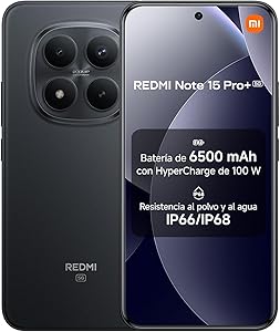 XIAOMI REDMI Note 15 Pro+ 5G - Smartphone de 8+256GB, Pantalla AMOLED 6,83" 1.5K AMOLED, Snapdragon 7s Gen 4, cámara de 200 MP, Hypercharge 100W, Cargador no Incluido, Negro (Versión ES) 1 XIAOMI REDMI Note 15 Pro+ 5G - Smartphone de 8+256GB, Pantalla AMOLED 6,83" 1.5K AMOLED, Snapdragon 7s Gen 4, cámara de 200 MP, Hypercharge 100W, Cargador no Incluido, Negro (Versión ES)