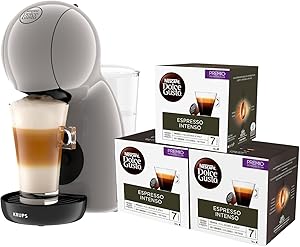 KRUPS Piccolo XS Taupe, cafetera de cápsulas multibebida ultracompacta,
