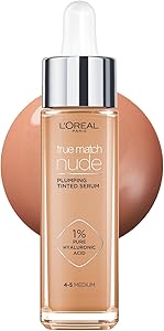 L’Oréal Paris Accord Parfait, Sérum Con Color Rellenador, Con Ácido Hialurónico Puro 1% y 7% de Glicerina, Acabado Natural, Piel Más Lisa y Luminosa, Accord Parfait Serum, Medium (4-5)