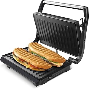 Taurus Amazing - Sandwichera eléctrica GR1700 700W, Placas grill