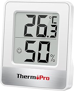 ThermoPro TP49 Pequeño higrómetro digital, termómetro de interior para