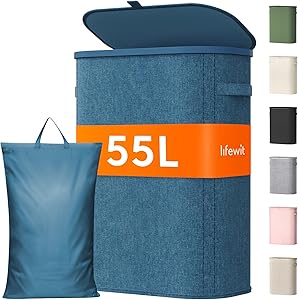Cesto Ropa Sucia Lifewit, Cesta Ropa Plegable con Bolsa Extraíble y Asa 1 Cesto Ropa Sucia Lifewit, Cesta Ropa Plegable con Bolsa Extraíble y Asa