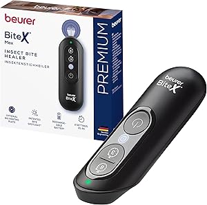 Beurer BiteX Max Deep Black Aparato contra picaduras de insectos con superficie