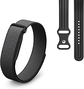 Google Fitbit Air - Pulsera de Actividad sin Pantalla con monitorización de la Actividad física - Compatible con iOS y Android - Obsidiana + Correa Deportiva de Fitbit Air - Obsidiana, pequeña