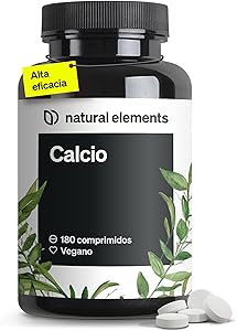 Calcio - 800mg carbonato de calcio - Refuerzo para músculos sanos y huesos fuertes - 180 comprimidos de alta dosis - Sin aditivos innecesarios - Probado en laboratorio en Alemania