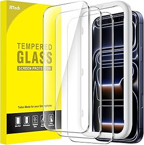 JETech Protector Pantalla para iPhone 17 Pro 6,3 Pulgadas, Cristal Vidrio Templado con Marco de Instalación Fácil, 9H Dureza, Amigable para Funda, 3 Unidades 1 JETech Protector Pantalla para iPhone 17 Pro 6,3 Pulgadas, Cristal Vidrio Templado con Marco de Instalación Fácil, 9H Dureza, Amigable para Funda, 3 Unidades