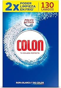 Colon Detergente Polvo, Azul, 130 Lavados, 130 Dosis: La Mejor Opcion para Ropa Limpia 2 Colon Detergente Polvo, Azul, 130 Lavados, 130 Dosis: La Mejor Opcion para Ropa Limpia