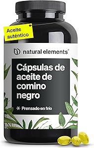 Aceite de Comino Negro 1.000mg - 400 Cápsulas para 6 Meses - Aceite prensado en frío de Nigella sativa original + Vitamina E para protección celular contro estrés oxidativo - Probado en laboratorio