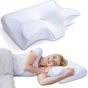 HOMCA Almohada Cervical, 2 en 1 Almohada Ergonómico Espuma de Memoria 1 HOMCA Almohada Cervical, 2 en 1 Almohada Ergonómico Espuma de Memoria