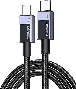 UGREEN 100W Cable USB C Carga Rápida PD 3.0, Tipo C 20V 5A con Carcasa de Aluminio Trenzado Nylon, Compatible con MacBook Air, Dell, iPad, iPhone 17 Pro Max Air/16/15, Galaxy S25 S24, Pixel 9/8.1M 1 UGREEN 100W Cable USB C Carga Rápida PD 3.0, Tipo C 20V 5A con Carcasa de Aluminio Trenzado Nylon, Compatible con MacBook Air, Dell, iPad, iPhone 17 Pro Max Air/16/15, Galaxy S25 S24, Pixel 9/8.1M