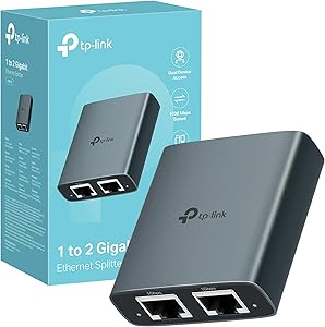 TP-Link EH210 - Switch ethernet,Adaptador Switch gigabit 1 a 2 Puertos RJ45,