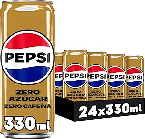 Pepsi zero sin cafeína Refresco de cola con cero azúcar y cero calorías, pack