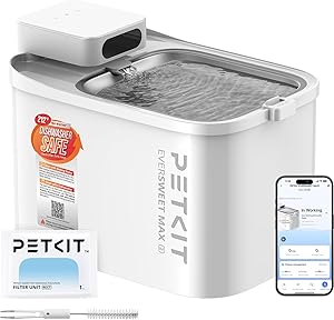 PETKIT EVERSWEET MAX 2 Fuente para Gatos sin Cable, Resistente al Calor, con