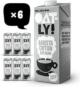 Oatly Bebida de Avena Barista Edition 1 L (Paquete de 6) - ¡La mejor bebida de avena para baristas! 1 Oatly Bebida de Avena Barista Edition 1 L (Paquete de 6) - ¡La mejor bebida de avena para baristas!