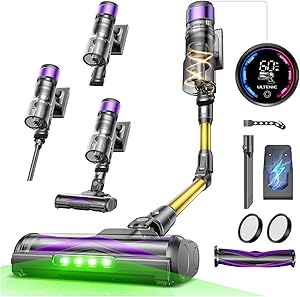 5 Razones para elegir la Ultenic Aspiradora Escoba sin Cable, 55KPa/55 Min, Brazo Flexible Plegable sin Agacharse, Cepillo Anti-Enredo con Luz Verde, Filtro HEPA 7 Capas, Ideal para Alérgicos, Alfombras y Mascotas 4 5 Razones para elegir la Ultenic Aspiradora Escoba sin Cable, 55KPa/55 Min, Brazo Flexible Plegable sin Agacharse, Cepillo Anti-Enredo con Luz Verde, Filtro HEPA 7 Capas, Ideal para Alérgicos, Alfombras y Mascotas