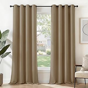 Deconovo Cortinas Salon Opacas con Aislamiento Térmico para Habitacion
