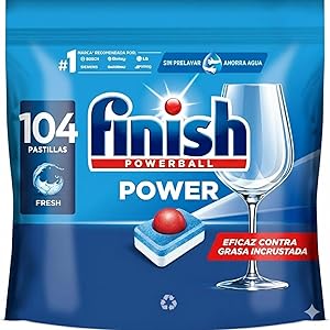 Finish Powerball Power All in 1 Pastillas para el lavavajillas todo en 1 - Pack