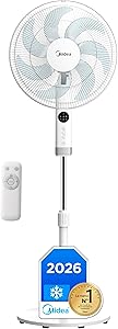 Ventilador de Pie Silencioso con Mando a Distancia y 3 Velocidades - Perfecto para Dormitorios y Salones