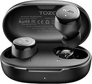 TOZO E1 Auriculares Inalámbricos Bluetooth 5.3 con ENC Llamadas Ultraligero EQs Ajuste 30H Reproducción USB Tipo C IPX6 Negro: La guia ULTIMATE de auriculares inalámbricos baratos 4 TOZO E1 Auriculares Inalámbricos Bluetooth 5.3 con ENC Llamadas Ultraligero EQs Ajuste 30H Reproducción USB Tipo C IPX6 Negro: La guia ULTIMATE de auriculares inalámbricos baratos