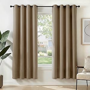 Deconovo Cortinas Opacas 2 Piezas para Dormitorio Salón Modernas, Aislantes