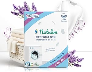 Natulim - Detergente en Tiras para Lavadora (50 Lavados) - Incluye Suavizante, Ecológico, Hipoalergénico, Made in Spain - Ropa limpia y suave sin ensuciar el Planeta (Fragancia Lavanda) 1 Natulim - Detergente en Tiras para Lavadora (50 Lavados) - Incluye Suavizante, Ecológico, Hipoalergénico, Made in Spain - Ropa limpia y suave sin ensuciar el Planeta (Fragancia Lavanda)