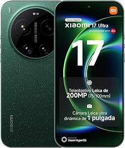 XIAOMI 17 Ultra - Smartphone de 16+512GB, Teleobjetivo Leica de 200 MP (75-100 mm), Snapdragon 8 Elite Gen 5, HyperAI, 1 año de garantía Extra, Cargador no Incluido, Verde (Versión ES) 1 XIAOMI 17 Ultra - Smartphone de 16+512GB, Teleobjetivo Leica de 200 MP (75-100 mm), Snapdragon 8 Elite Gen 5, HyperAI, 1 año de garantía Extra, Cargador no Incluido, Verde (Versión ES)