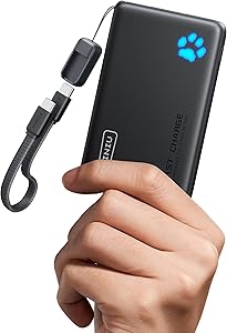 INIU Power Bank, Pequeño 45W Carga Rápida 10000mAh Bateria Externa con Cable
