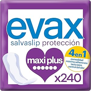 Evax Salvaslip Maxiplus, 240 unidades, Protección, Comodidad y Sistema No Olor