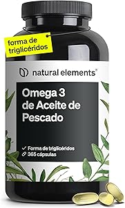 Omega 3 2000mg por dosis diaria - 365 cápsulas de Omega-3 - Máxima