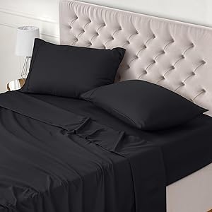 Utopia Bedding Juego de Sabanas 4 Piezas 160x200 - Poliéster Microfibra