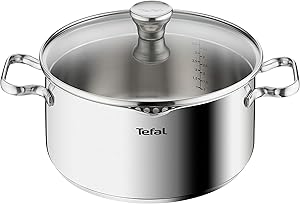 Tefal Duetto - Cacerola de 24 cm, Apto inducción, Thermo-Fusion, apto