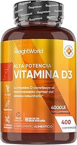 Vitamina D3 4000UI, 400 Comprimidos, +1 año de Suministro - La vitamina D Contribuye al Funcionamiento Normal del Sistema Inmune (EFSA), Apto para Vegetarianos, Sin Estearato de Magnesio ni OGM 1 Vitamina D3 4000UI, 400 Comprimidos, +1 año de Suministro - La vitamina D Contribuye al Funcionamiento Normal del Sistema Inmune (EFSA), Apto para Vegetarianos, Sin Estearato de Magnesio ni OGM