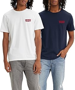 Levi's 2-Pack Crewneck Graphic Tee Camiseta Hombre: La mejor opción para ti